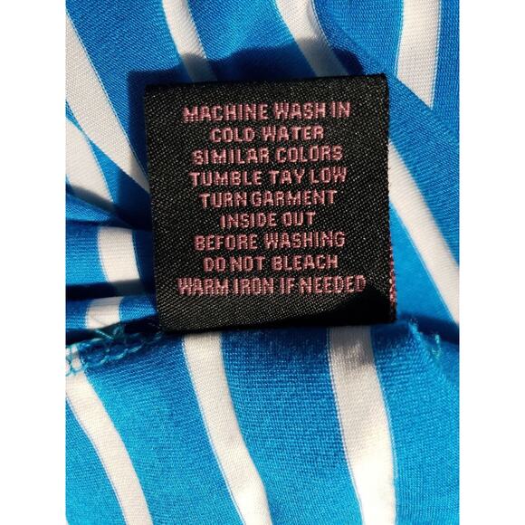 Ko Ko Ailis Maxi Skirt Women's Size Small Blue White Stripe Wide Waistband - Picture 7 of 12